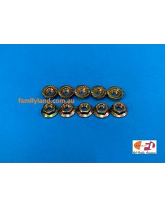 Family Land 4mm Flange Serrated Nut (10pcs)