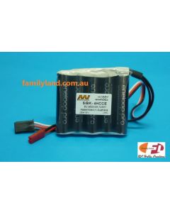 Family land BK-4HCCE/5F NiMh AAA Battery 6V 950mAh Flat Pack with Futaba & JST Connectors