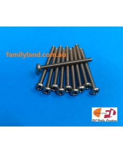 Family Land 2x25 Pan Phillips Machine Screw Stainless Steel (10pcs)