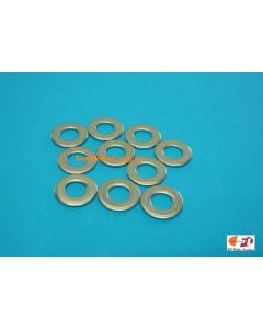 Family Land M4x8x0.5mm Flat Round Washer Stainless Steel (10pcs)