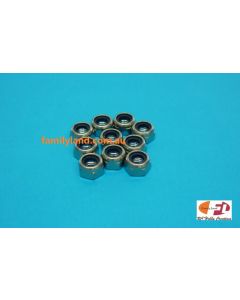 Family Land STAINLESS STEEL LOCK NUTS 5mm , HEX NYLON INSERT (MARINE) (10pcs)