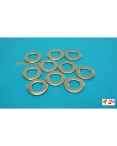 Family Land M5x10x0.5mm Flat Round Washer Stainless Steel (10pcs)