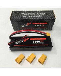 GEN2 7.4V 5300mAh 45C 2S HC Lipo w/Multi Plug