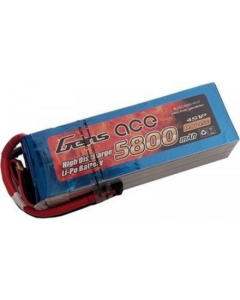 Gens Ace GA4S-5800-45C-S 5800mAh 45C 14.8V Softcase Lipo Battery with Deans Connector
