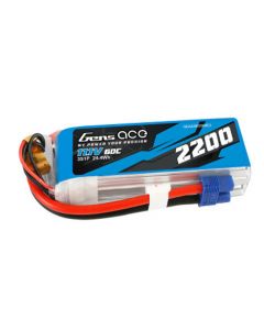 Gens Ace 22003S60E3 3S 2200mAh 11.1V 60C Soft Case LiPo Battery (EC3)