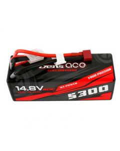 Gens Ace 53004S60D 4S 5300mAh 14.8V 60C Hardcase/Hardwired LiPo Battery (Deans)