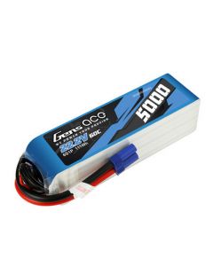 Gens Ace 6S5000 6S 5000mAh 22.2V 60C Soft Case LiPo Battery (EC5)