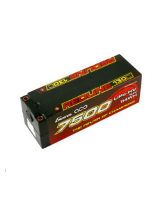 Gens Ace 75004S13D5 Lipo Battery 4S Redline 7500mAh 15.2V 130C Hardcase/5mm bullet HV (Deans)