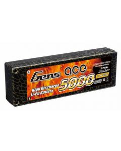 Gens Ace 5000-65C-H 5000mAh 65C 7.4V Hard Case LIPO ROAR w/ Deans Connector