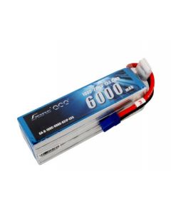 Gens Ace 6000-100C-S 6000mAh 22.2V 100C 6S1P Lipo Battery Pack with EC5 Plug