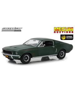 Greenlight 13551 Mecum Auctions Unrestored Bullitt 1968 Mustang GT Fastback 2020 Kissimm 1/18