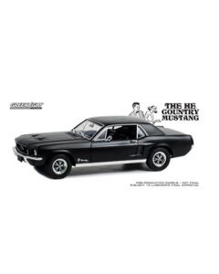 Greenlight 13661 1968 Ford Mustang Coupe - The He Country Mustang - Stealth Black 1/18