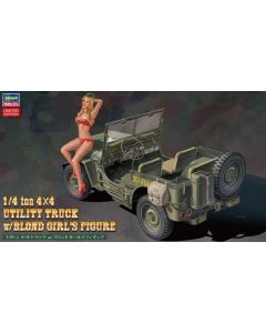 Hasegawa 52249 1/4 ton 4x4 Utility Truck w/Blond Girl's Figure 1/24