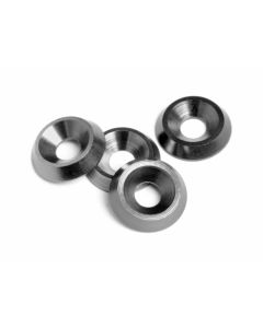 HPI 88008  CONE WASHER 3x9x2mm (Gunmetal/4pcs)/E10