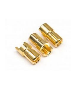 HPI 101952 MALE GOLD CONNECTORS (6.0mm DIA) (3pcs) 