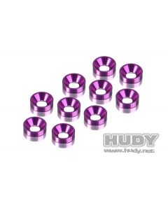 Hudy 296510-V Alu Countersunk Shim - Violet (10) (Compatible hpi72063)