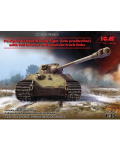 ICM 35364 Pz.Kpfw.VI Ausf.B King Tiger (Late Production) with Full Interior and Separate Track Links 1/35