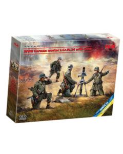 ICM 35715 WWII German Mortar s.Gr.W.34 with Crew 1/35