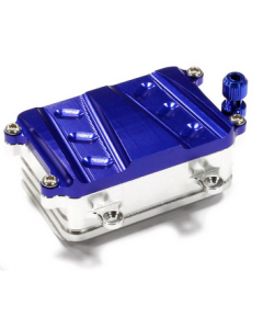 Integy 24729BLUE Billet Machined Alloy Receiver / Radio Box for Axial 1/10 SCX-10
