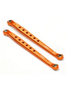 Integy 24743ORANGE Billet Machined 120mm Type Suspension Links (2) for Axial SCX-10 & Other Crawler
