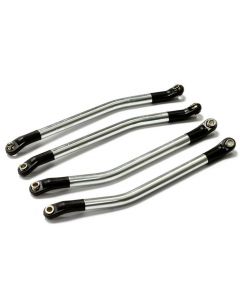 Integy C25249SILVER 124mm+ Type Suspension Links (4) w/ Angled Rod Ends