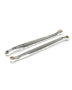 Integy 25587SILVER Billet Machined 125mm Type Suspension Links (2) for Axial SCX-10 & Other Crawlers