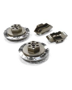 Integy 26454GREY Realistic Alloy Machined Rear Brake Hex Hub Set for HPI 1/10 Scale E10 On-Road