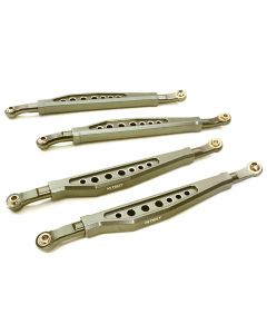 Integy C26986GUN BILLET MACHINED ALLOY LOWER SUS. LINKAGE SET 127mm for AXIAL 1/10 WRAITH 