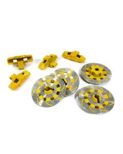 Integy 29871YELLOW Alloy Brake Disc Set for Traxxas 1/7 Unlimited Desert Racer