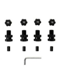 Integy 30284BLACK Alloy 17mm Hex Wheel Hubs Conversion +10mm Width for Traxxas 1/10 Maxx 4S