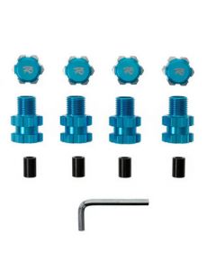 Integy 30284BLUE Alloy 17mm Hex Wheel Hubs Conversion +10mm Width for Traxxas 1/10 Maxx 4S