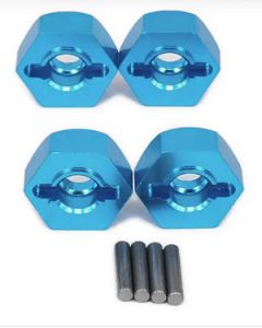 Integy 31083BLUE Hex Wheel 12mm (4) Hub 5mm Thick for 1/10 Traxxas, Axial, Tamiya, Drift & TC