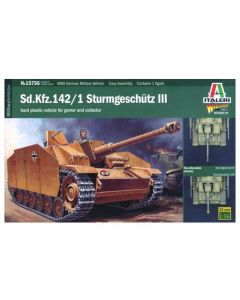 Italeri 15756  Sd.Kfz.142/1 Sturmgeschutz III Plastic Model Kit 1/56