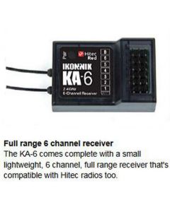 Ikonnik KNNA1004 KA-6 6CH 2.4GHZ MICRO RECEIVER w/HITEC RED SYSTEM 