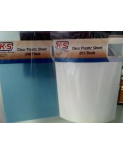K&S 1310 .030inX8.5inX11in CLEAR PLASTIC (2 SHEETS PER BAG) 