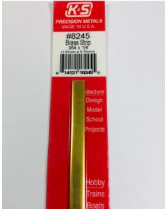 K&S 8245 Brass Strip .064 x 1/4 (1.63 x 6.35mm) 1pc
