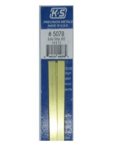 K&S 5078 Brass Strips .032” x 1/4 & 1/2 Bendable (4pcs, 12” long) 