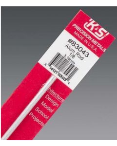 K&S 83043 Aluminum Rod 1/8" (3.18mm/ 12in Length)