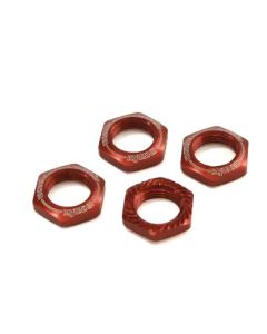 Kyosho IFW472R Wheel Nut (Red/4pcs/for Serration) 17mm