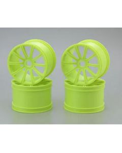 Kyosho ISH050KY DIS Ten-Spoke Wheel (Fluorescent Yellow/ST-R) 1/8