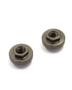 Kyosho LAW41-01GM Battery Post Adjust Nut (Gunmetal/2pcs) 