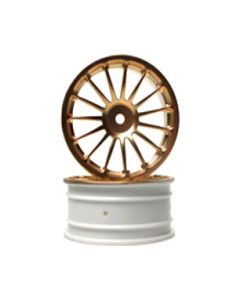 Kyosho VZH003GL DIS Wheel (15-Spoke/Gold/24mm/2pcs) 1/10