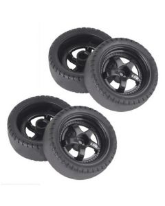 LDRC LA0046BK Drift Tyres MTD 5-Spoke Black (4pcs) 1/18