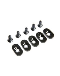 Losi LOS252099  Engine Mount Insert and Screws, Black, 18T, 5ive-T 2.0