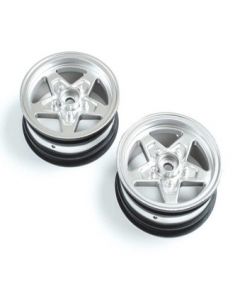 Losi LOS43047 Satin Chrome Front Wheel, 2pcs, 22S Drag 1/10