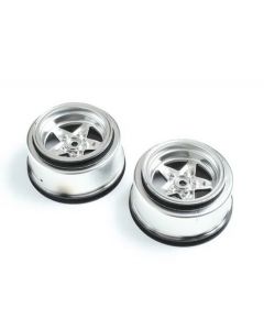 Losi LOS43048 Satin Chrome Rear Wheel, 2pcs, 22S Drag 1/10