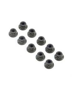 Losi TLR245017 M4 Flanged Lock Nuts, 10pcs