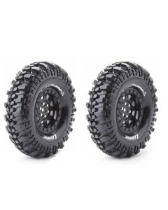 Louise LT3231VB CR-Champ Super Soft Crawler Tyre Mounted Black Spoke Wheel 1.9" 2pcs 1/10