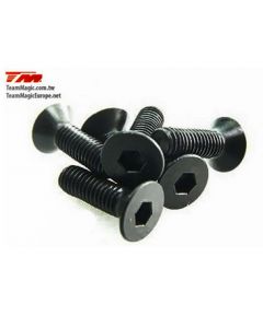 Team Magic 126310 3x10mm Steel F.H. Screw (6)