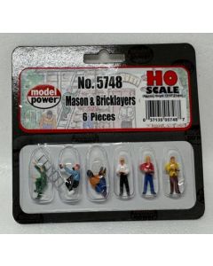 Model Power 5748 HO Scale Mason & Bricklayers 6pcs